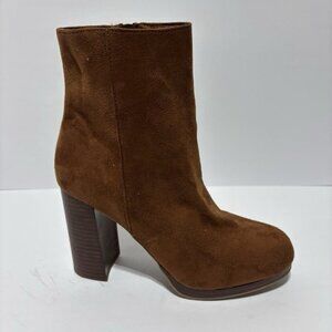 Mari A. Women’s Mayvis, Brown Zip Ankle Booties, Size 9 M